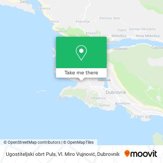 Ugostiteljski obrt Puls, Vl. Miro Vujnović map