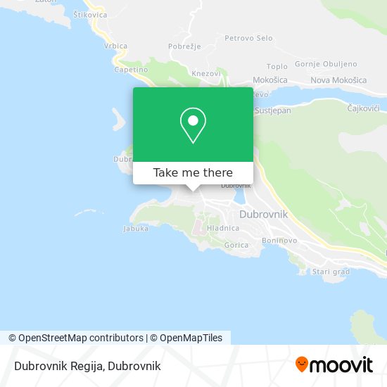 Dubrovnik Regija map