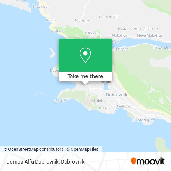 Udruga Alfa Dubrovnik map