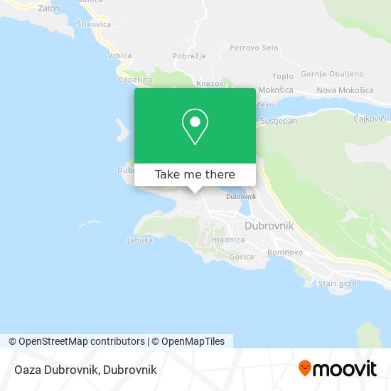 Oaza Dubrovnik map