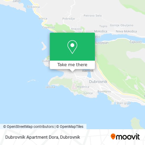 Dubrovnik Apartment Dora map