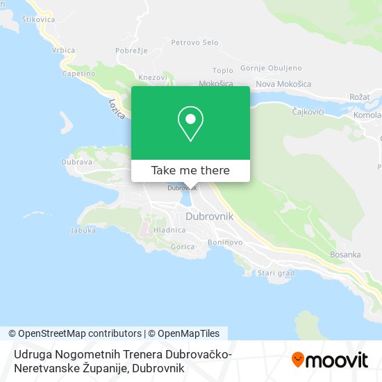 Udruga Nogometnih Trenera Dubrovačko-Neretvanske Županije map