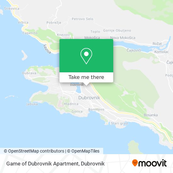 Game of Dubrovnik Apartment map