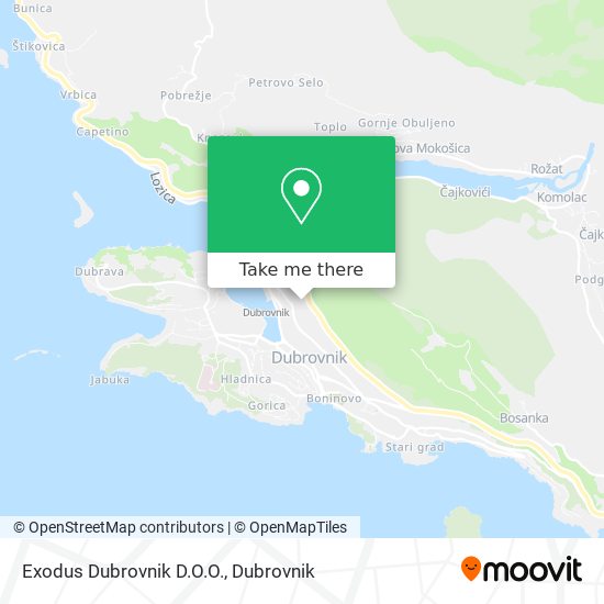 Exodus Dubrovnik D.O.O. map