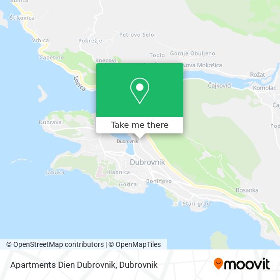 Apartments Dien Dubrovnik map