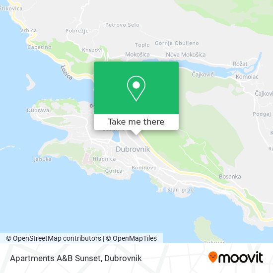 Apartments A&B Sunset map