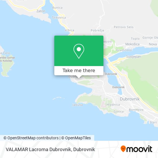 VALAMAR Lacroma Dubrovnik map