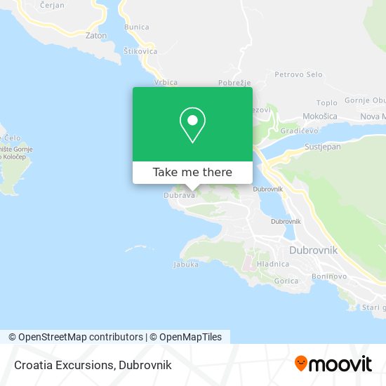 Croatia Excursions map