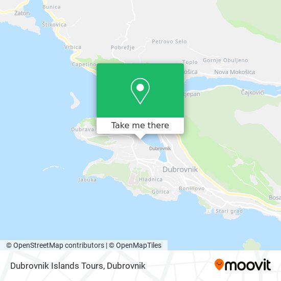 Dubrovnik Islands Tours map