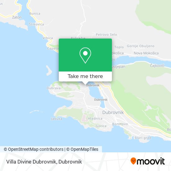 Villa Divine Dubrovnik map