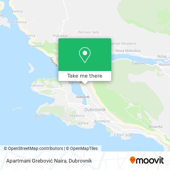 Apartmani Grebović Naira map