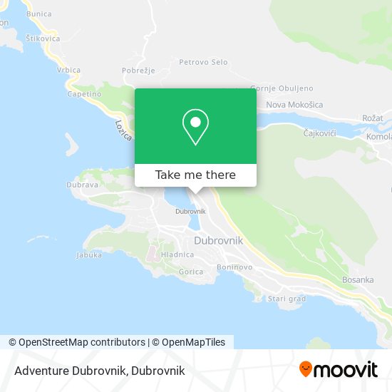 Adventure Dubrovnik map
