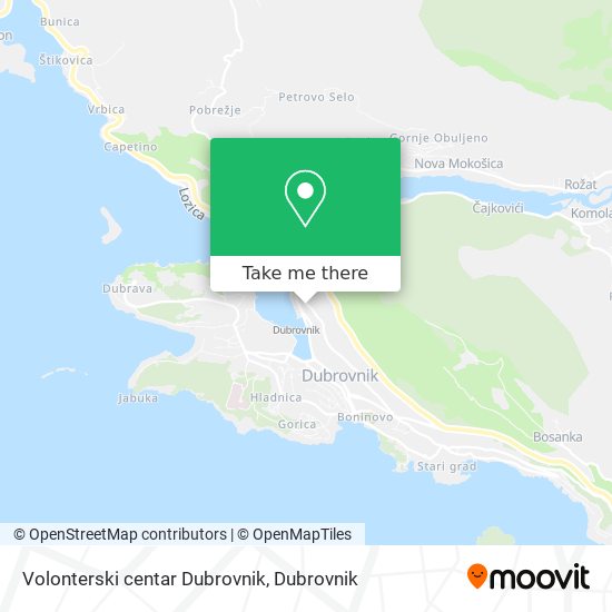 Volonterski centar Dubrovnik map