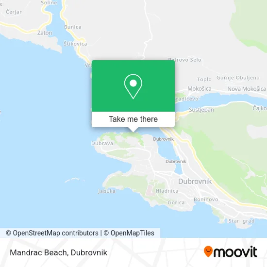 Mandrac Beach map