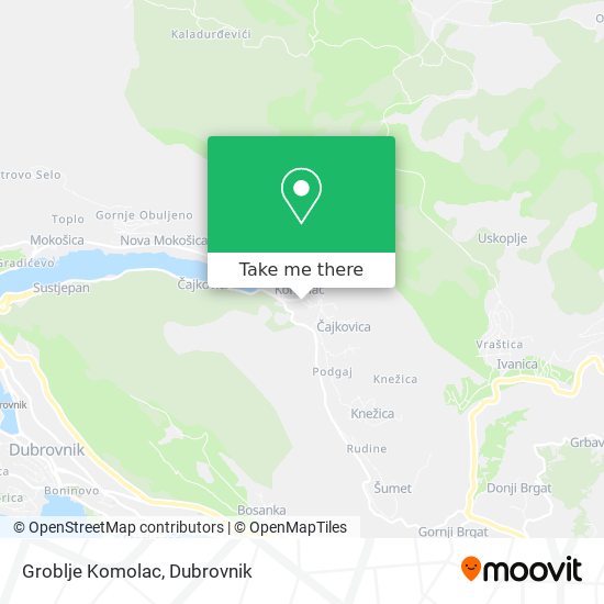 Groblje Komolac map