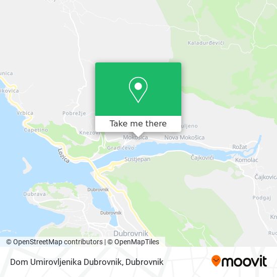 Dom Umirovljenika Dubrovnik map