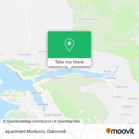 Apartment Monkovic map