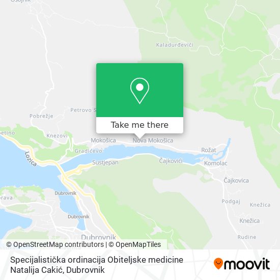 Specijalistička ordinacija Obiteljske medicine Natalija Cakić map
