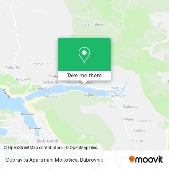 Dubravka Apartmani Mokošica map
