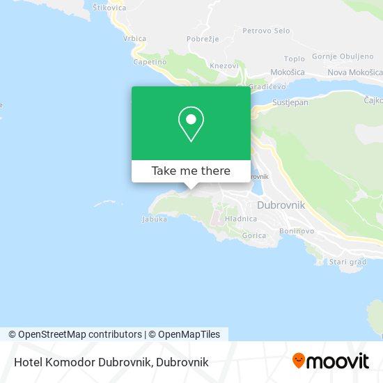 Hotel Komodor Dubrovnik map