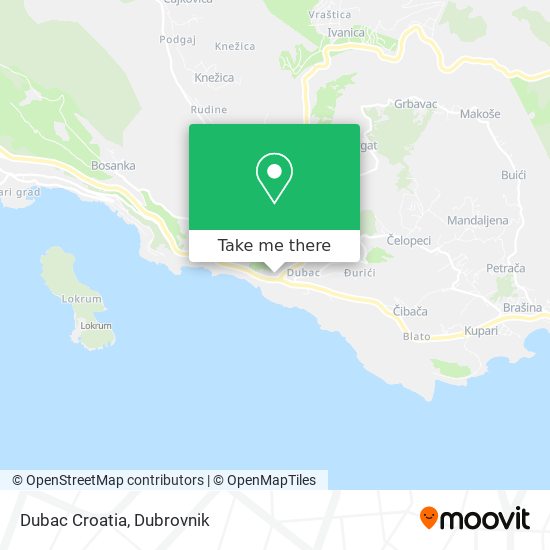 Dubac Croatia map