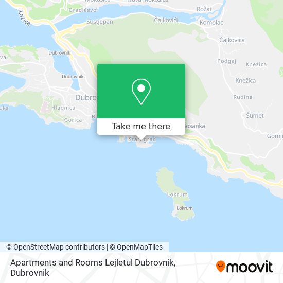 Apartments and Rooms Lejletul Dubrovnik map