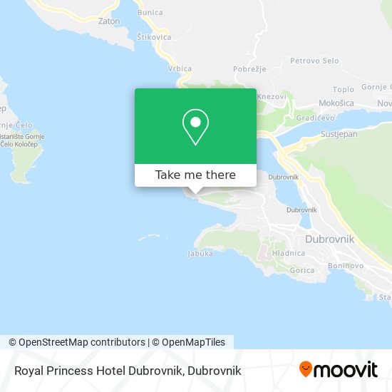 Royal Princess Hotel Dubrovnik map