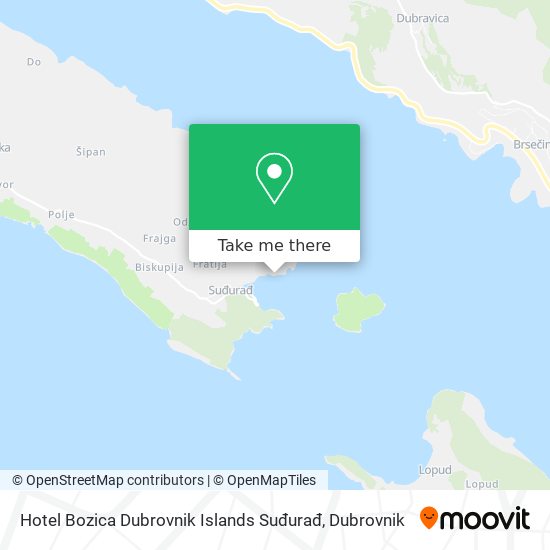 Hotel Bozica Dubrovnik Islands Suđurađ map