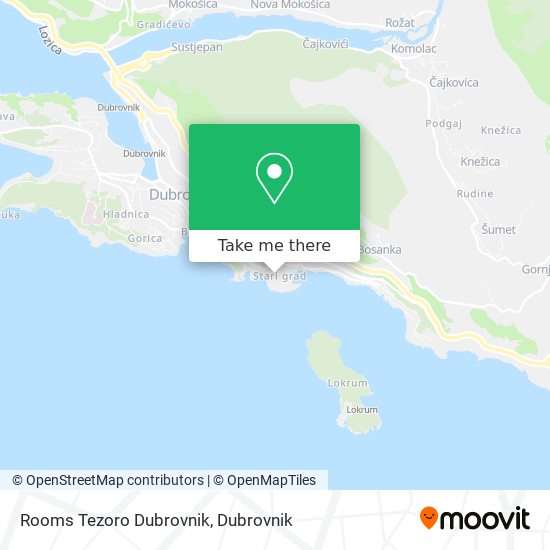Rooms Tezoro Dubrovnik map