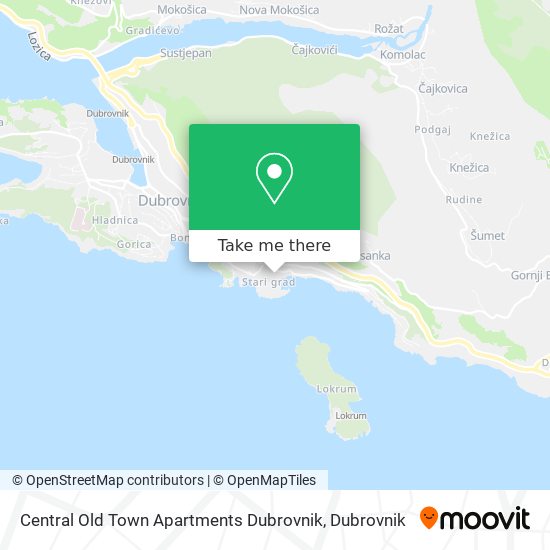 Central Old Town Apartments Dubrovnik map