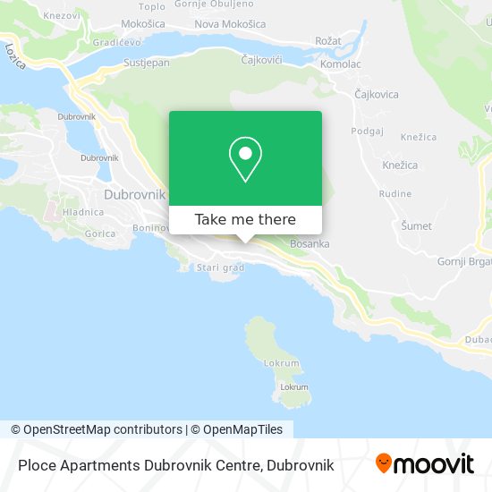Ploce Apartments Dubrovnik Centre map