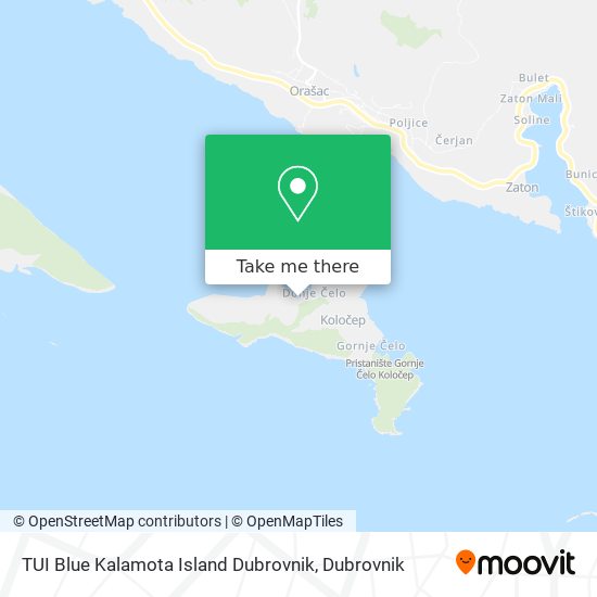 TUI Blue Kalamota Island Dubrovnik map