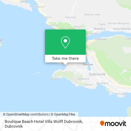 Boutique Beach Hotel Villa Wolff Dubrovnik map