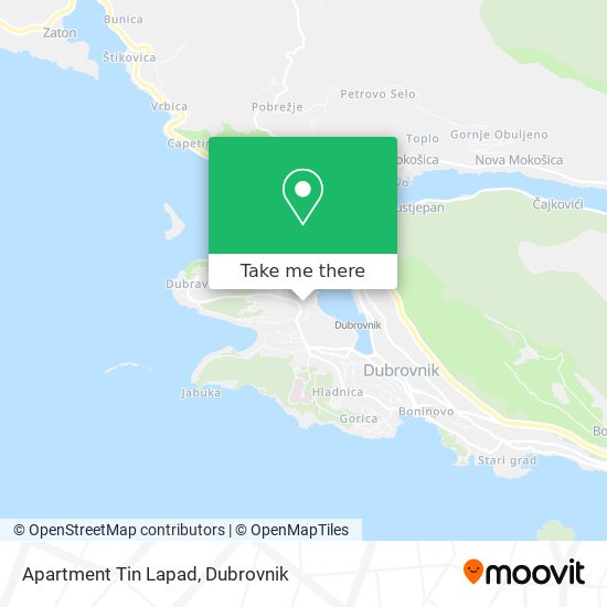 Apartment Tin Lapad map