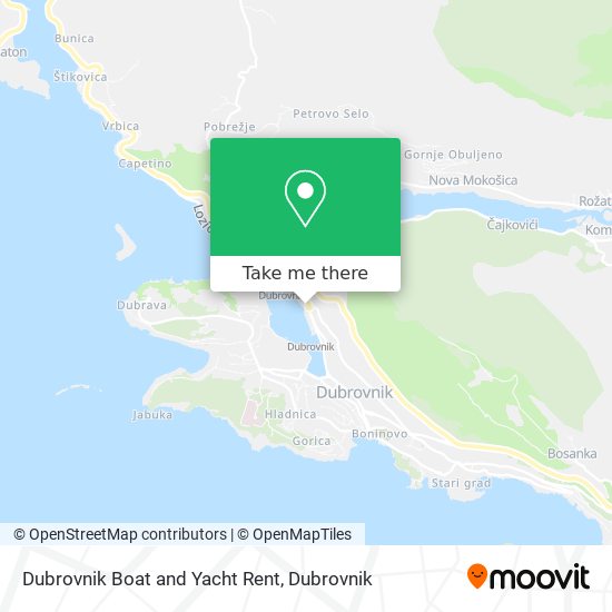 Dubrovnik Boat and Yacht Rent map