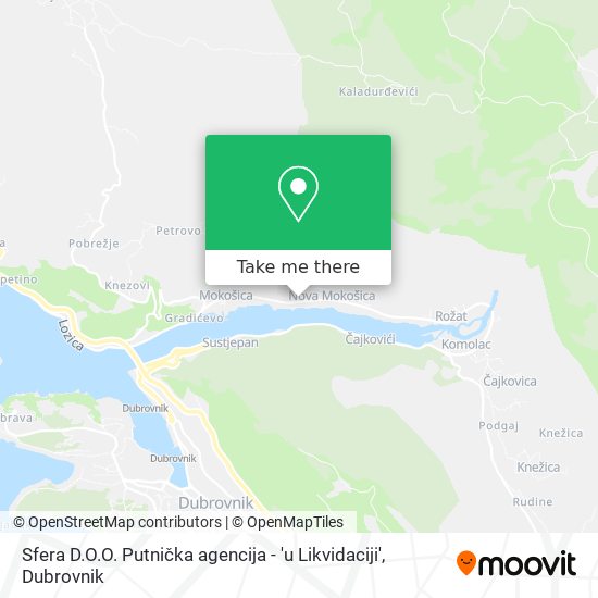 Sfera D.O.O. Putnička agencija - 'u Likvidaciji' map