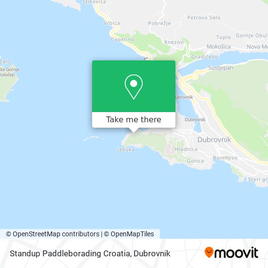 Standup Paddleborading Croatia map