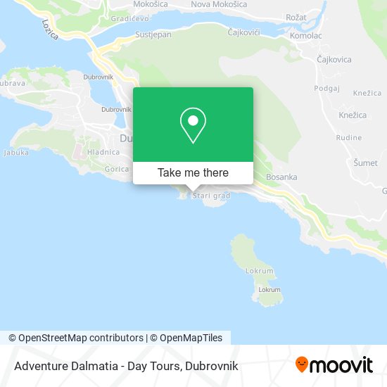 Adventure Dalmatia - Day Tours map