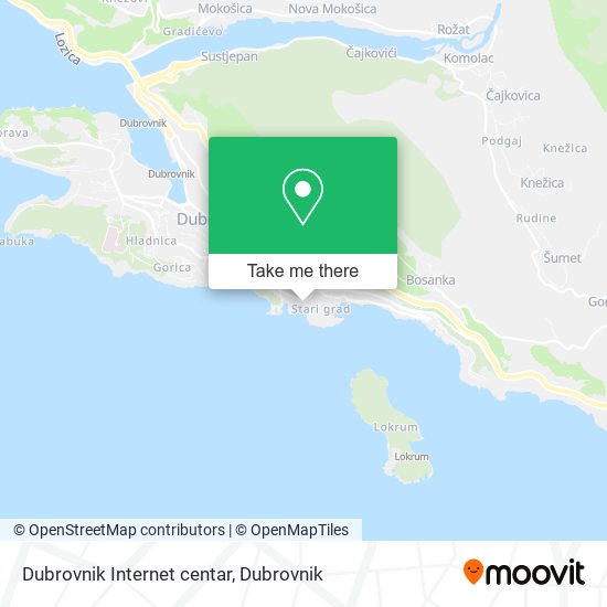 Dubrovnik Internet centar map