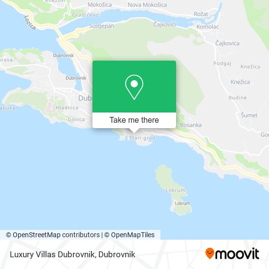 Luxury Villas Dubrovnik map