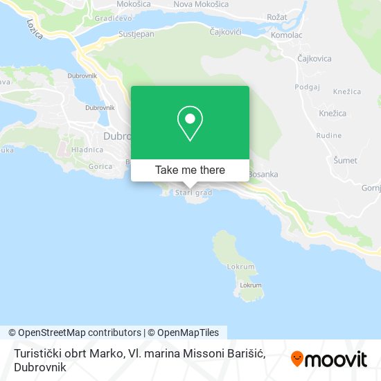 Turistički obrt Marko, Vl. marina Missoni Barišić map
