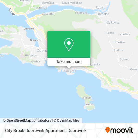 City Break Dubrovnik Apartment map