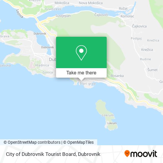 City of Dubrovnik Tourist Board map