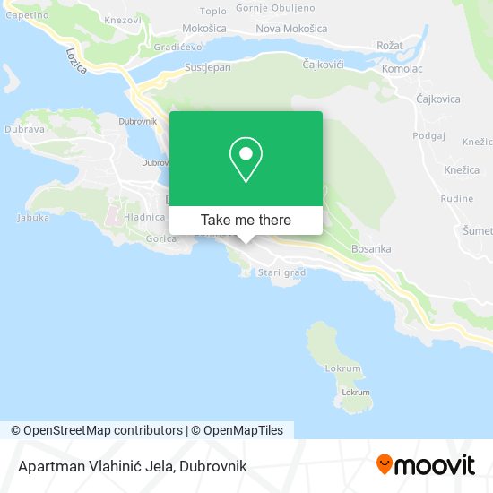 Apartman Vlahinić Jela map