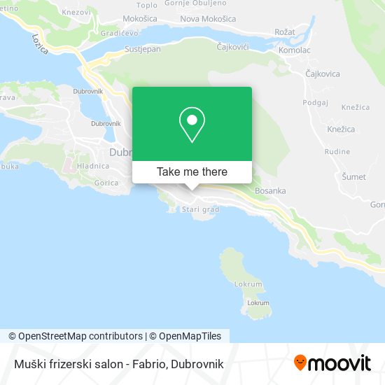 Muški frizerski salon - Fabrio map