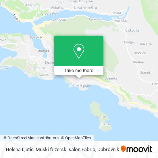 Helena Ljutić, Muški frizerski salon Fabrio map