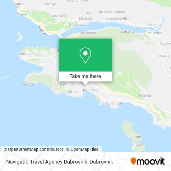 Navigatio Travel Agency Dubrovnik map
