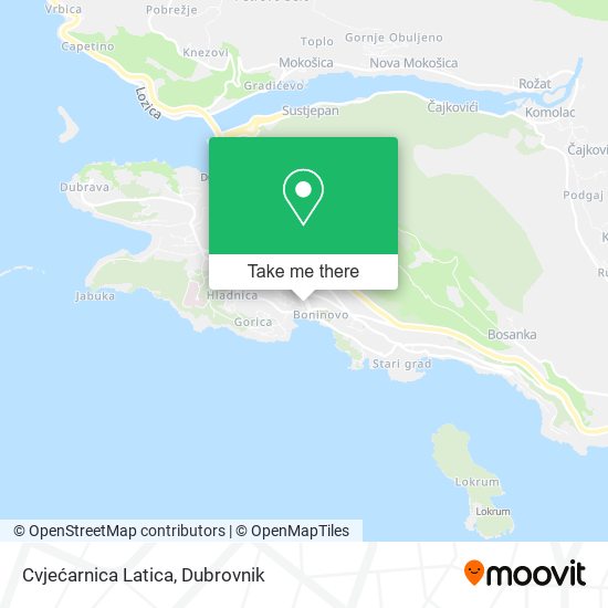 Cvjećarnica Latica map