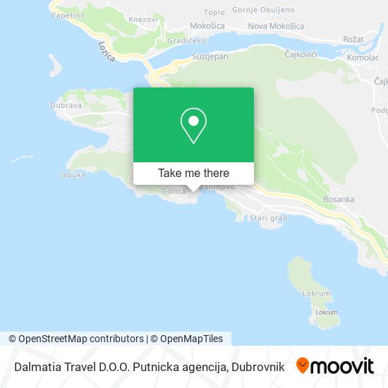 Dalmatia Travel D.O.O. Putnicka agencija map