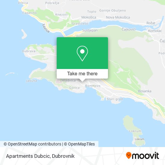 Apartments Dubcic map